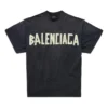 T-shirt com frente dupla «Washed Black» 791615TQVQ61021