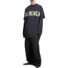 T-shirt com frente dupla «Washed Black» 791615TQVQ61021