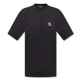 T-shirt com logótipo «B» desportiva, corte largo «Preto» 681045TLVN11070