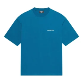 T-shirt com logótipo, corte médio “Azul” 612966TLVB99567