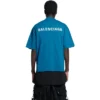 T-shirt com logótipo, corte médio “Azul” 612966TLVB99567