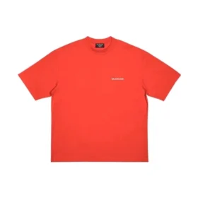 T-shirt com logótipo, corte médio «Vermelho Brilhante» 612966TMVF43168