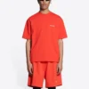 T-shirt com logótipo, corte médio «Vermelho Brilhante» 612966TMVF43168