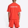 T-shirt com logótipo, corte médio «Vermelho Brilhante» 612966TMVF43168