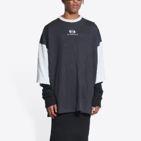 T-shirt com logótipo de manga 3/4 «Washed Black Heather Grey» 699190TMVC81208