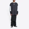 T-shirt com logótipo de manga 3/4 «Washed Black Heather Grey» 699190TMVC81208