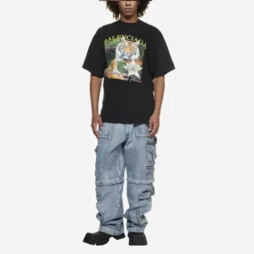T-shirt com logótipo do Ano do Tigre “Preto” 681314TLVH21000