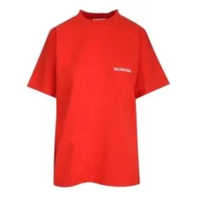 T-shirt com logótipo e corte regular «Bright Red» 612965TMVF43168