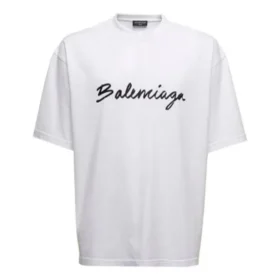 T-shirt com logótipo em script «Branco/Preto» 612966TMVB49040