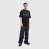 T-shirt com logótipo esbatido «Black Blue» 661705TKVD51070
