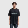 T-shirt com logótipo esbatido «Black Blue» 661705TKVD51070