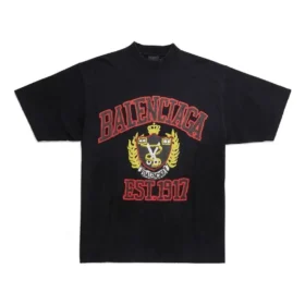 T-shirt com logótipo «Est. 1917 Crest» «Preto» 739784TOVK11055
