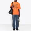T-shirt com logótipo «Orange Black» 641614TJVI37513