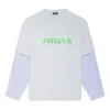 T-shirt com logótipo Slime em camadas «Cinza» 671401TLVF11203