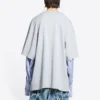 T-shirt com logótipo Slime em camadas «Cinza» 671401TLVF11203
