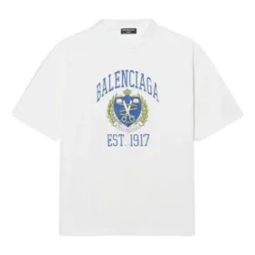 T-shirt com logótipo Varsity, corte médio «Branco» 612966TLV891375