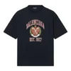 T-shirt com logótipo Varsity, corte médio «Preto» 612966TLV891076