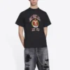 T-shirt com logótipo Varsity, corte médio «Preto» 612966TLV891076