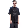 T-shirt com logótipos «Archives» Oversized «Preto» 712398TNVQ71070