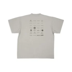 T-shirt com logótipos «Cinza Claro» 712398TNVQ71342