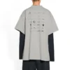 T-shirt com logótipos «Cinza Claro» 712398TNVQ71342