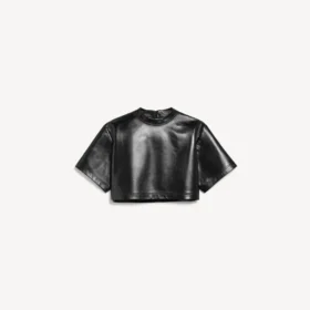 T-shirt curta para mulher em preto