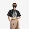 T-shirt curta para mulher em preto