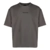 T-shirt de algodão com logótipo bordado «Cinza» 612966TNVG91300