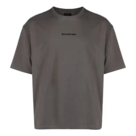 T-shirt de algodão com logótipo bordado «Cinza» 612966TNVG91300