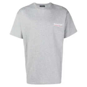 T-shirt de algodão com logótipo político «Cinza» BLGA-508203-TAV44-GY