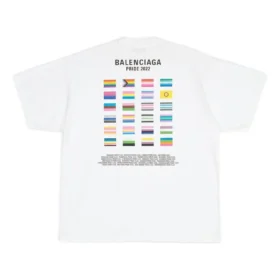 T-shirt de algodão oversized Pride 22 «Branco Preto» 694576TMVO20904