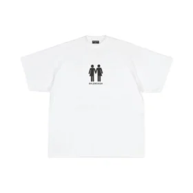 T-shirt de algodão oversized Pride 22 «Branco Preto» 694576TMVO20904