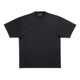 T-shirt de corte médio «Preto Desbotado» 739784TOVF49034