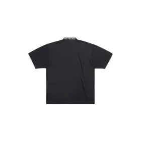 T-shirt de corte médio «Preto Desbotado» 739784TOVF49034