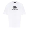 T-shirt de corte regular em malha entrelaçada BB «Branco» 578139TEV489044