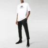 T-shirt de corte regular em malha entrelaçada BB «Branco» 578139TEV489044