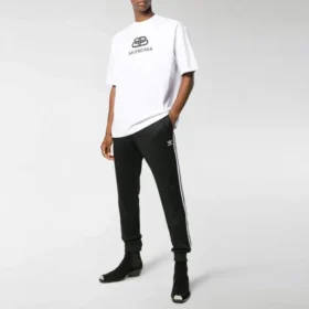 T-shirt de corte regular em malha entrelaçada BB «Branco» 578139TEV489044
