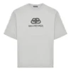 T-shirt de corte regular em malha entrelaçada BB «Cinza» 578139TGV751300