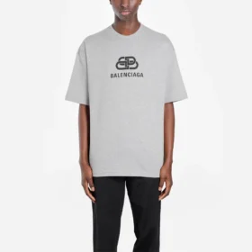 T-shirt de corte regular em malha entrelaçada BB «Cinza» 578139TGV751300