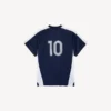 T-shirt de futebol masculina oversized em azul-marinho