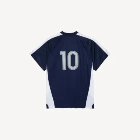 T-shirt de futebol masculina oversized em azul-marinho