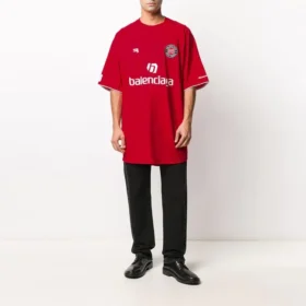 T-shirt de futebol oversized «Red White» 641666TJV056540