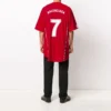 T-shirt de futebol oversized «Red White» 641666TJV056540
