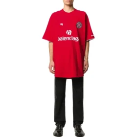 T-shirt de futebol oversized «Vermelho Branco» 641658TJV516540
