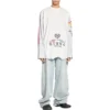 T-shirt de manga comprida invertida «Branco» 698155TMVC99000