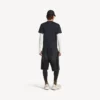 T-shirt de manga comprida techwear para homem em azul-marinho/branco