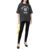 T-shirt de manga curta com logótipo Varsity «Preto Desbotado» 612966TMV981000