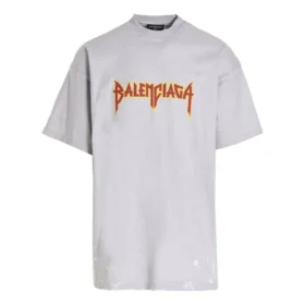 T-shirt de manga curta do Metallica, corte oversized «Branco Laranja» 694576TMV880901 T-shirt de manga curta do Metallica, corte oversized «Branco Laranja» 694576TMV880901