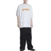 T-shirt de manga curta do Metallica, corte oversized «Branco Laranja» 694576TMV880901