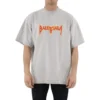 T-shirt de manga curta do Metallica, corte oversized «Branco Laranja» 694576TMV880901